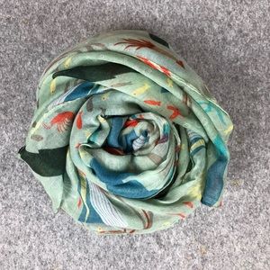 Printed Villiage Whale Reef Scarf